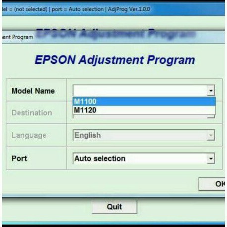 Resetter Epson M1100 M1120 Satu Komputer Unlimited printer Epson M1100 M1120