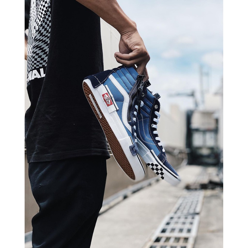VANS SK8-HI CUT & PASTE BLUE/NAVY CLASSIC ORIGINAL #BM01