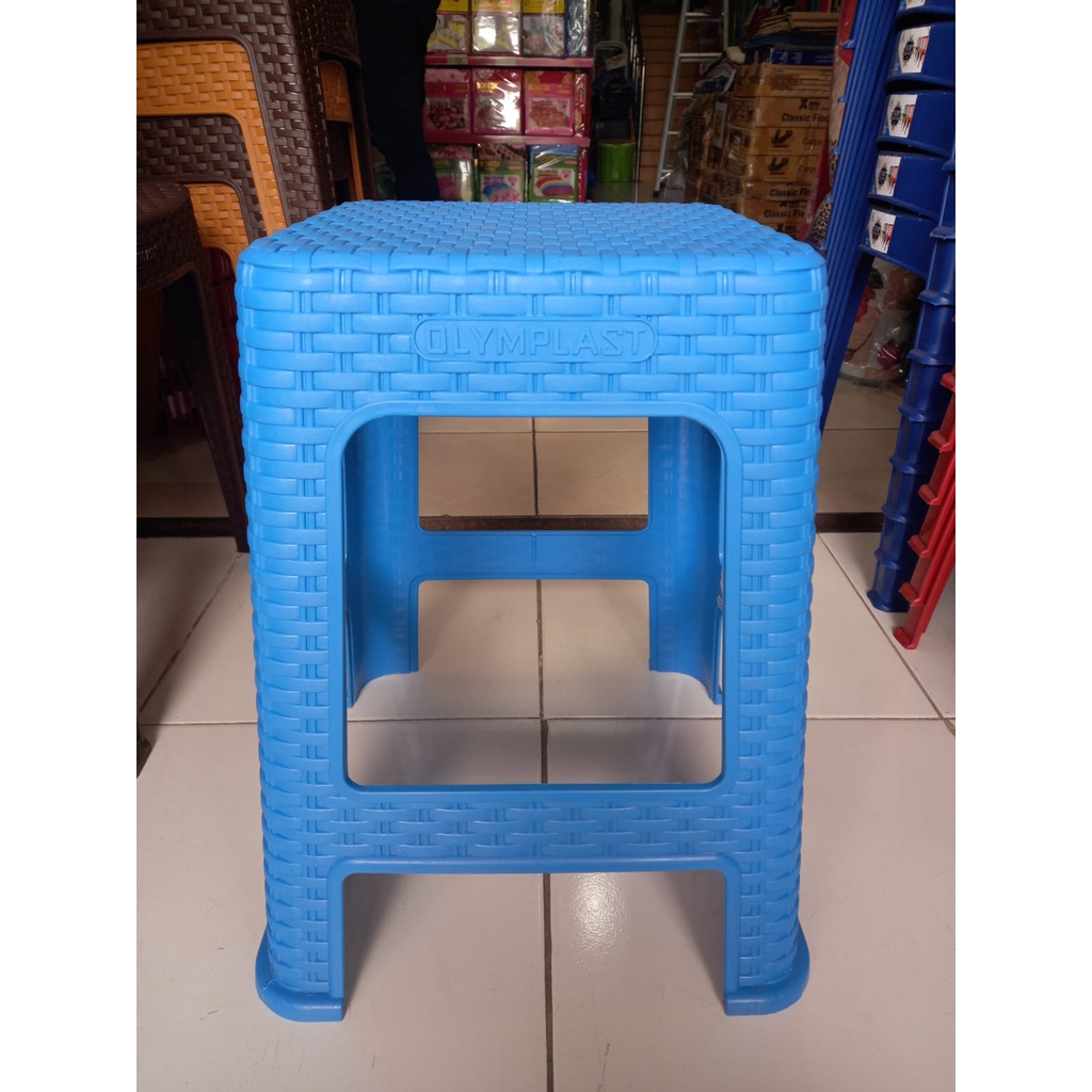 SQUARE CHAIR OLYMPLAST/KURSI ROTAN LOGO OLYMPLAST