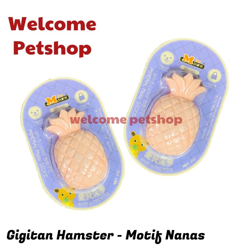 Gigitan Hamster Motif Nanas / Kebutuhan Hamster / Mainan Hamster