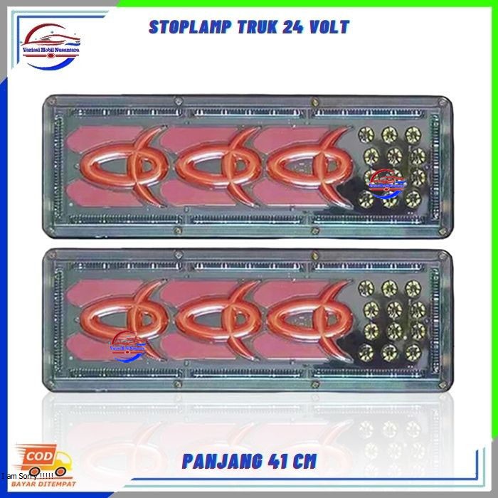 Lampu Stoplamp Stop Lamp Sein Rem Belakang Variasi Mobil Truk Truck Canter Engkel Dyna 24 Volt