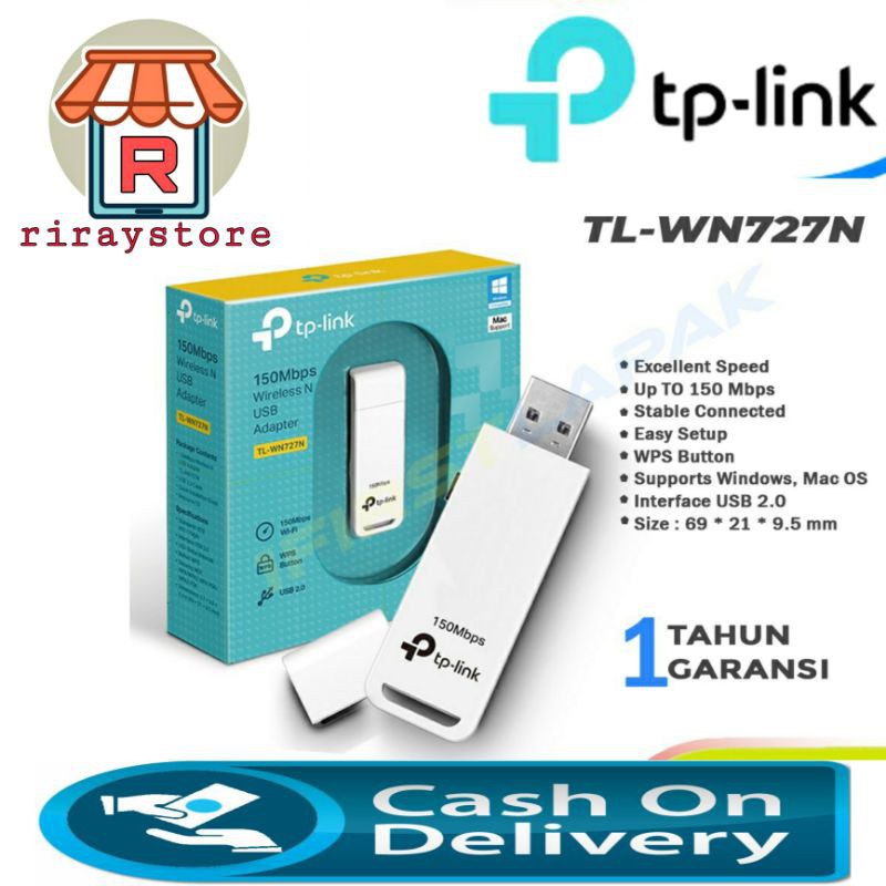 Tp-Link TL-WN727N TP Link TL WN727N 150MBPS Wireless N USB