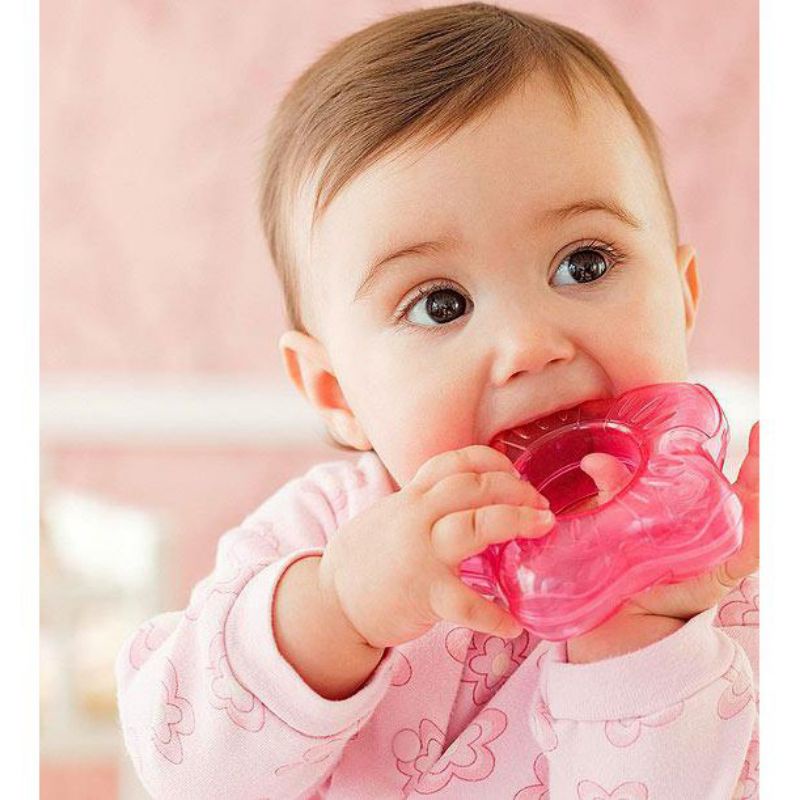 mainan gigitan bayi bahan silikon baby water teether baby safe bayi 3 bulan bayi 6 bulan