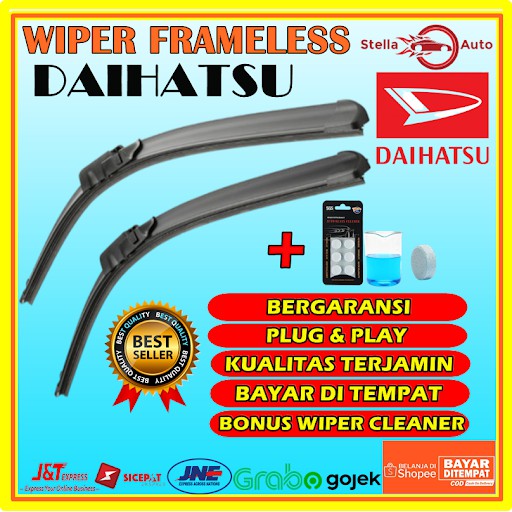 Wiper Mobil Wiper Frameless Wiper Kaca Mobil Xenia Ayla Terios Sigra Luxio Granmax Hijet Daihatsu