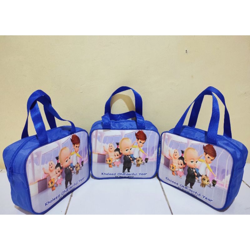 Tas tenteng  souvenir gambar printing.free desain nama plus foto