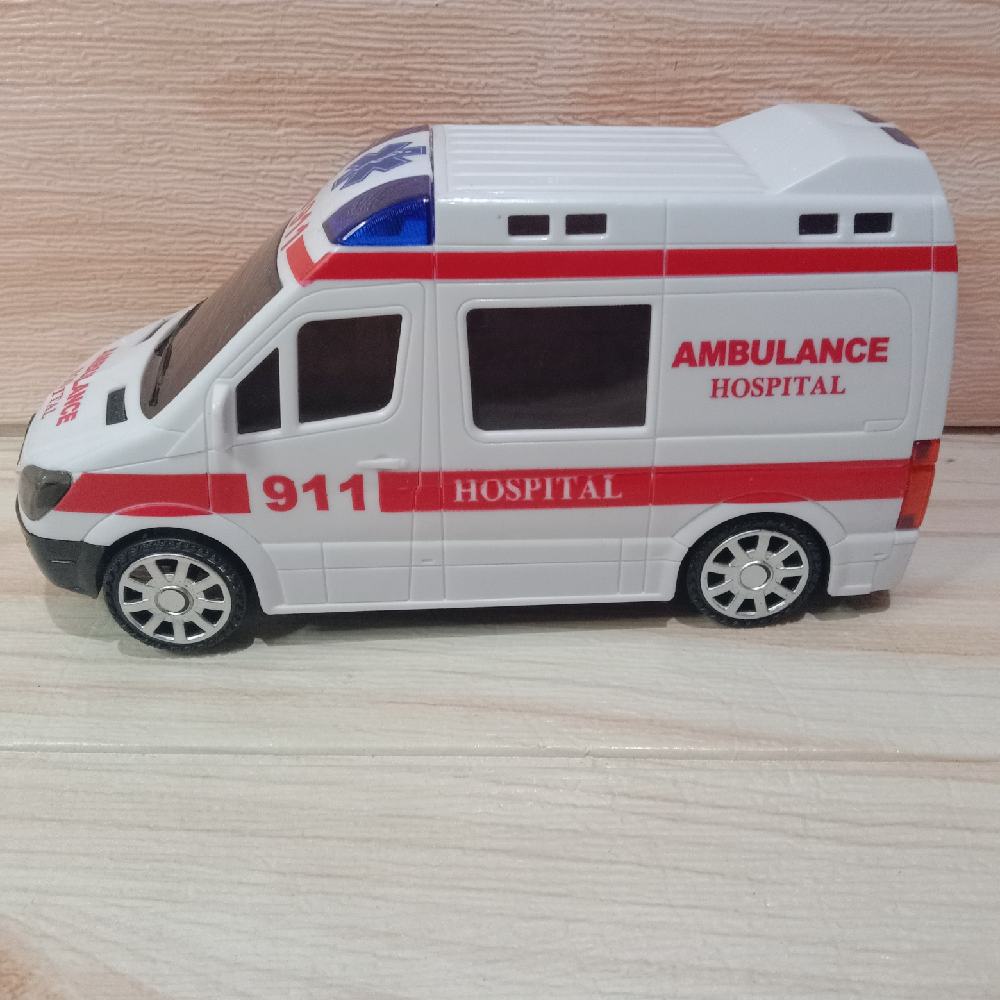 MAINAN MOBIL AMBULANCE MUSIC LAMPU MAINAN MOBIL AMBULANCE BUNYI SIRINE MAINAN ANAK LAKI MAINAN EDUKA