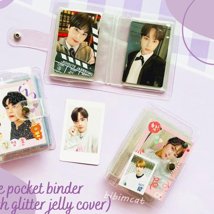 

Pasti Ada One Pocket Binder (Glitter Jelly Cover - 32 Slot) / Mini PC Holder Binder Kpop Pocard 04J,