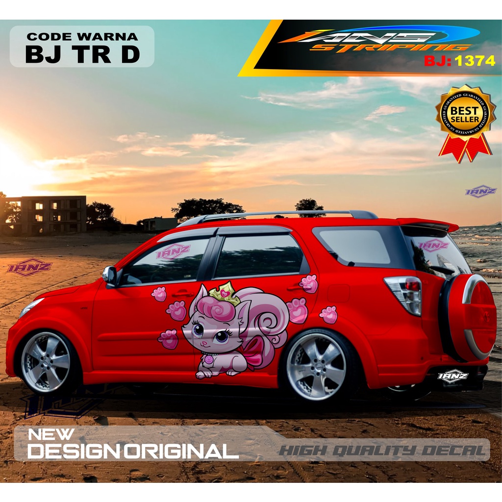 VARIASI DECAL STIKER MOBIL KUCING LUCU / DECAL STICKER MOBIL PAJERO TOYOTA RUSH AVANZA XENIA