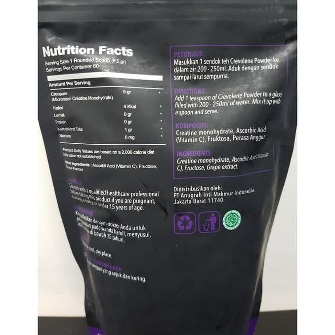 Best Produk] Crevolene By Creatine Evelone 330Gram Dengan Rasa Yang Enak Bpom & Mui