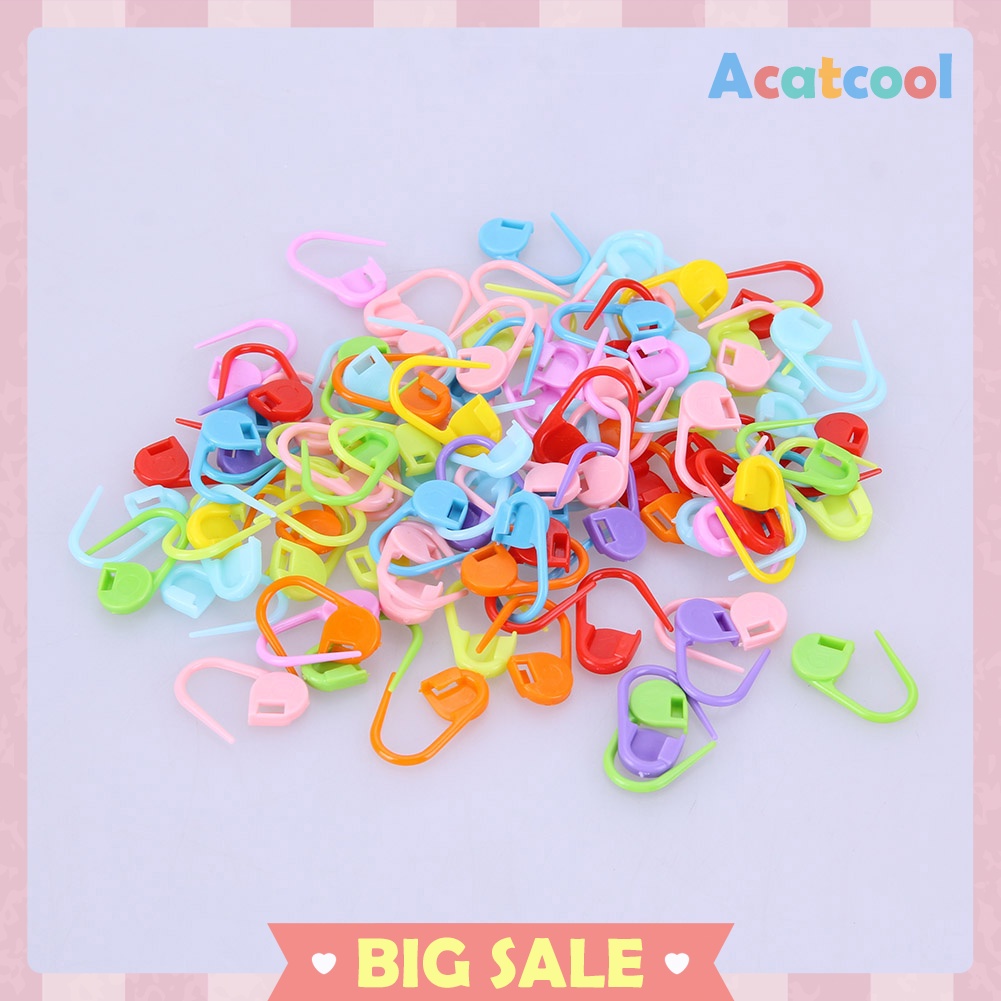 Knitting Tools Plastic Clip Hook Mixed Color Crochet Markers (100pcs)