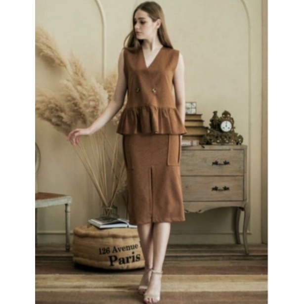 Maven - Bianc +Michael Skirt in Caramel (Set)