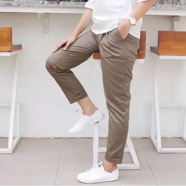 READY STOK BAGGY PANTS LATTE  NUDE BEIGE IVORY MAROON DUSTY 