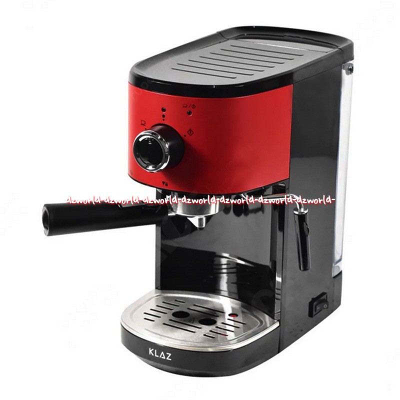 Klaz High Pressure Coffee Maker Espresso 1.2L Alat Membuat Kopi Klas warna merah Hitam Red Black Mesin Penghancur Biji Kopi