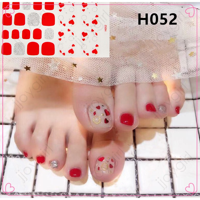 H Nail Stiker Kuku Motif Kartun Hiasan kuku 3D Anti Airuntuk Stiker Kuku Nail Art Toenail Sticker