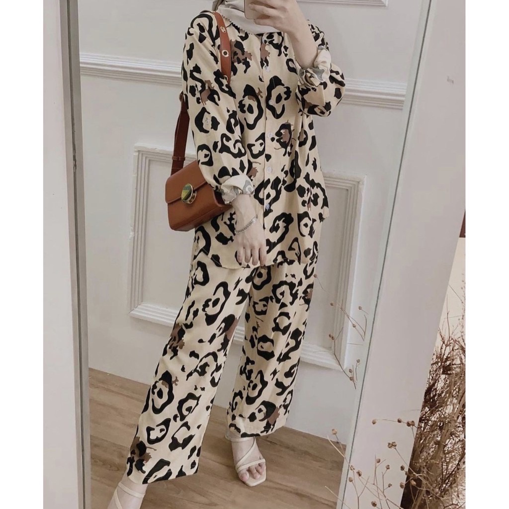 BLOOMS DAILY ONE SET / TIE DYE ONE SET RAYON / STELAN PIYAMA WANITA-ZOEZA ONE SET