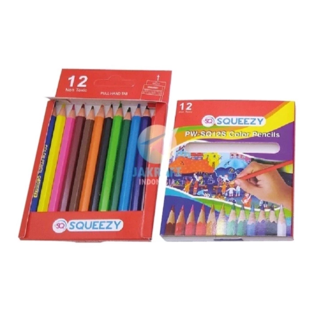 

Pensil Warna Kecil Squeezy 12 Warna GT1235