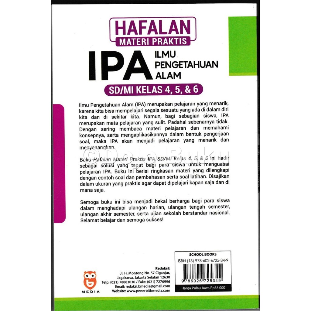 Hafalan Materi Praktis IPA SD/MI kelas 4,5,6 ( Agro )