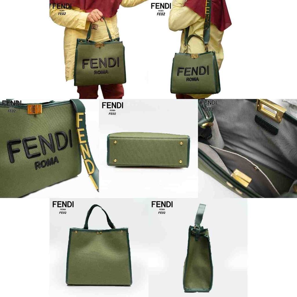 F FE02 Canvas Peekaboo X Tote Bag