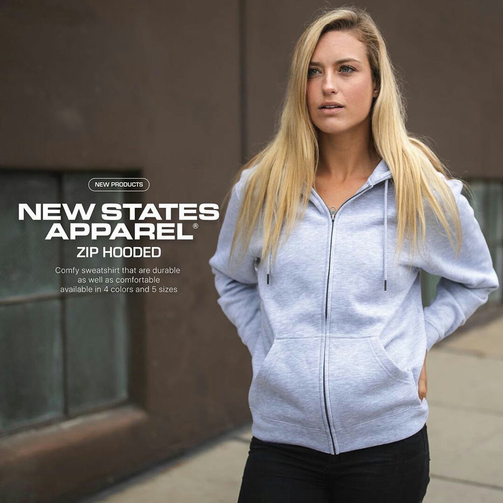 JAKET NSA ZIP HOODIE POLOS || IMPORT (NSA) NEW STATES APPAREL S M L XL XXL