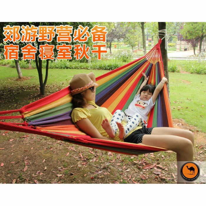 Double Thick Ayunan Canvas Hammock / Tempat Tidur Gantungan Di Pohon