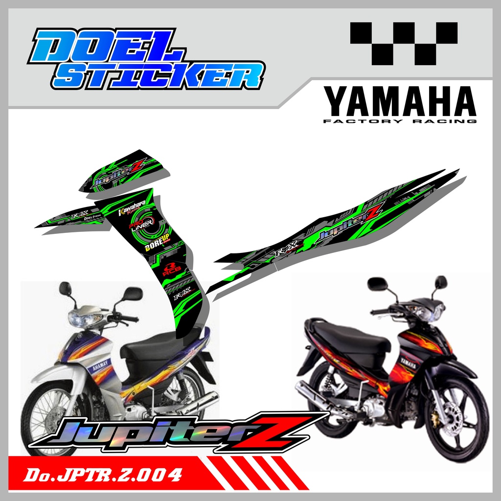 Striping Jupiter Z - Sticker Stiker Variasi List Motor YAMAHA Jupiter Z Burhan DESAIN RACING FOX 004