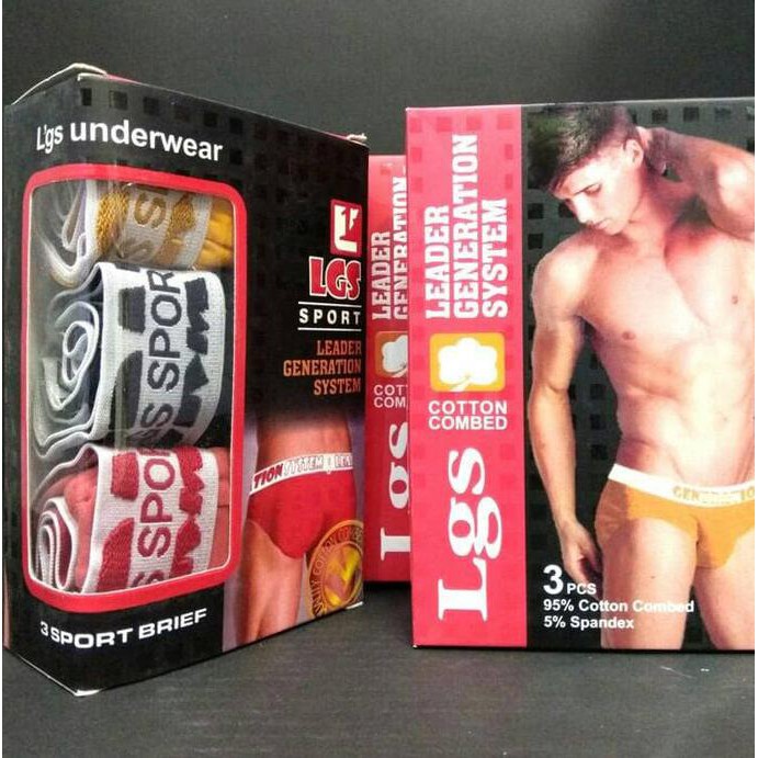 LGS SPORT Underwear Celana Dalam Pria LEMN 002.978.3 - 1BOX ISI 3 PCS