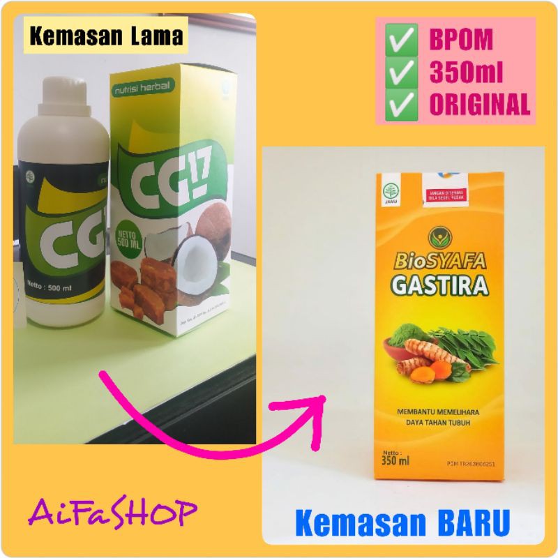 Biosyafa Gastira 350ml New CG17 Probiotik Siklus G17 Kemasan Baru