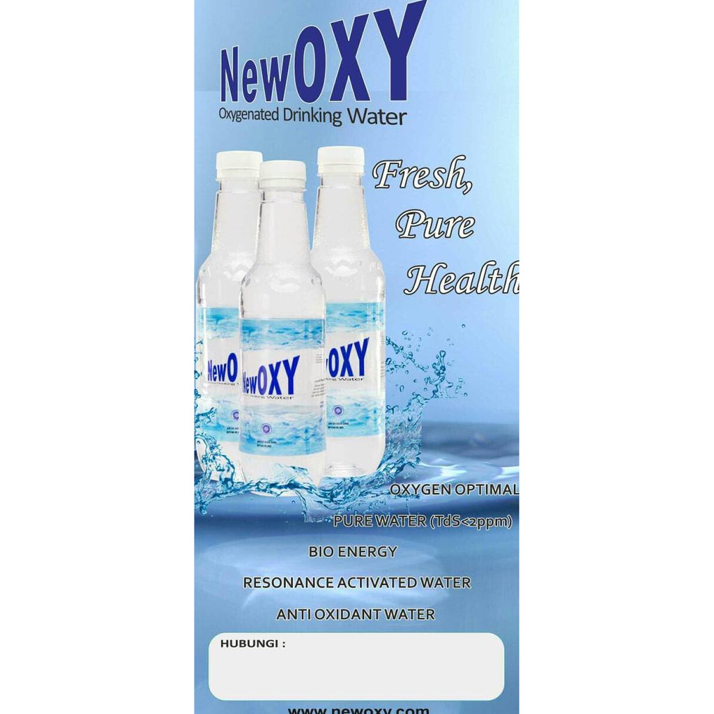 

Newoxy Oxygenated Drinking Water Air Minum Oksigen New Oxy 25Btl 458Ml Kode 409