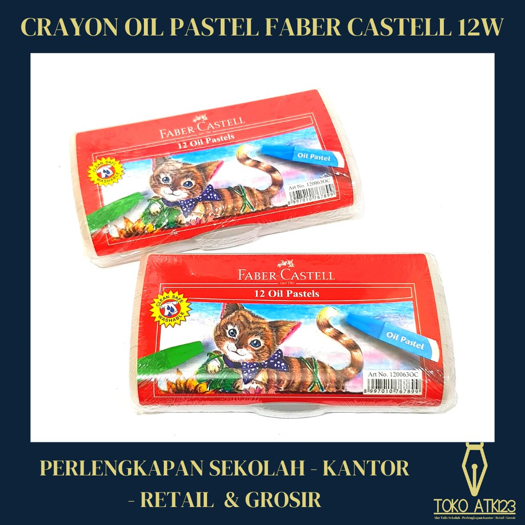 Crayon Oil Pastel / Krayon Minyak Merk Faber Castell 12 Warna