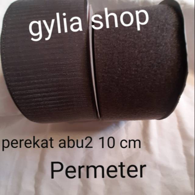 Perekat Jahit / Perekat kain 10 cm warna abu-abu
