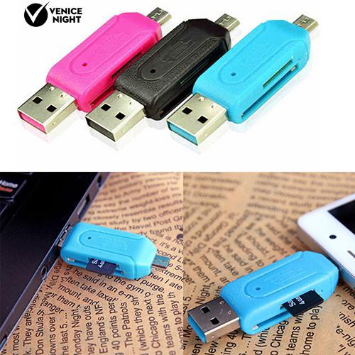 【venicenight】2in1 Card Reader OTG Micro USB TF SD Card Reader