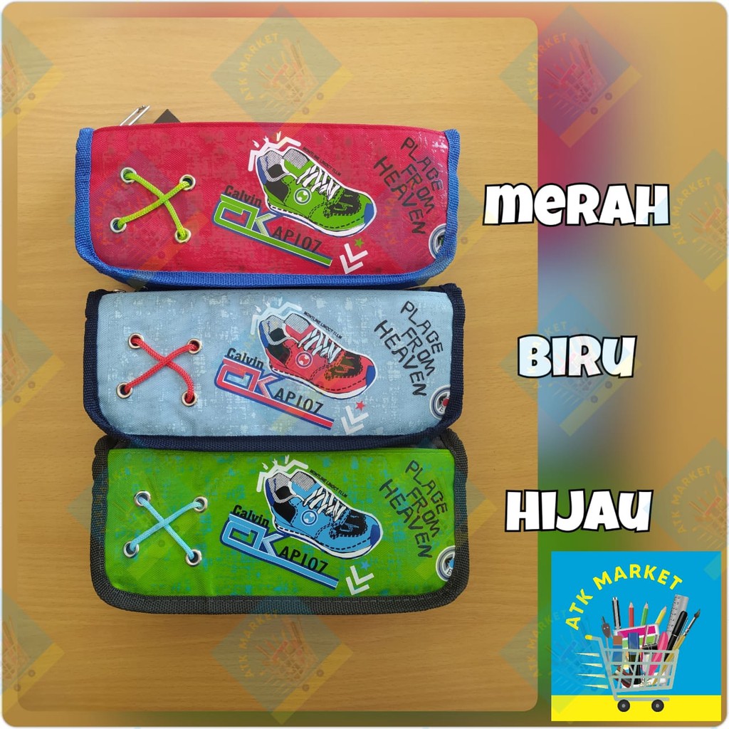 

Kotak Tempat Pensil / Pensil Case Kain Motif sepatu JT6568 HIGH QUALITY