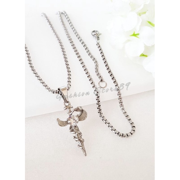 Kalung Salib Impor Fashion Kalung salib metal kalung salib Kalung rohani fashion Pria dan wanita