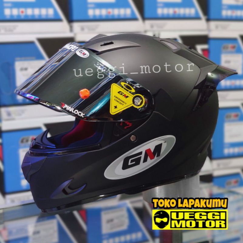Terbaru Helm Gm Race Pro flat visor - helm fulpace Gm paket ganteng-3