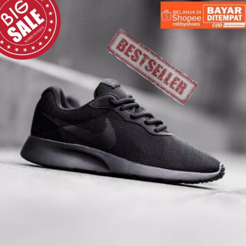 Sepatu Tanjun Full Black Original OEM Sneakers Pria Dan Wanita / Sepatu Unisex