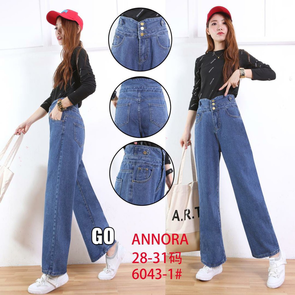 gof CELANA KULOT JEANS WANITA ANNORA JEANS KULOT CEWEK
