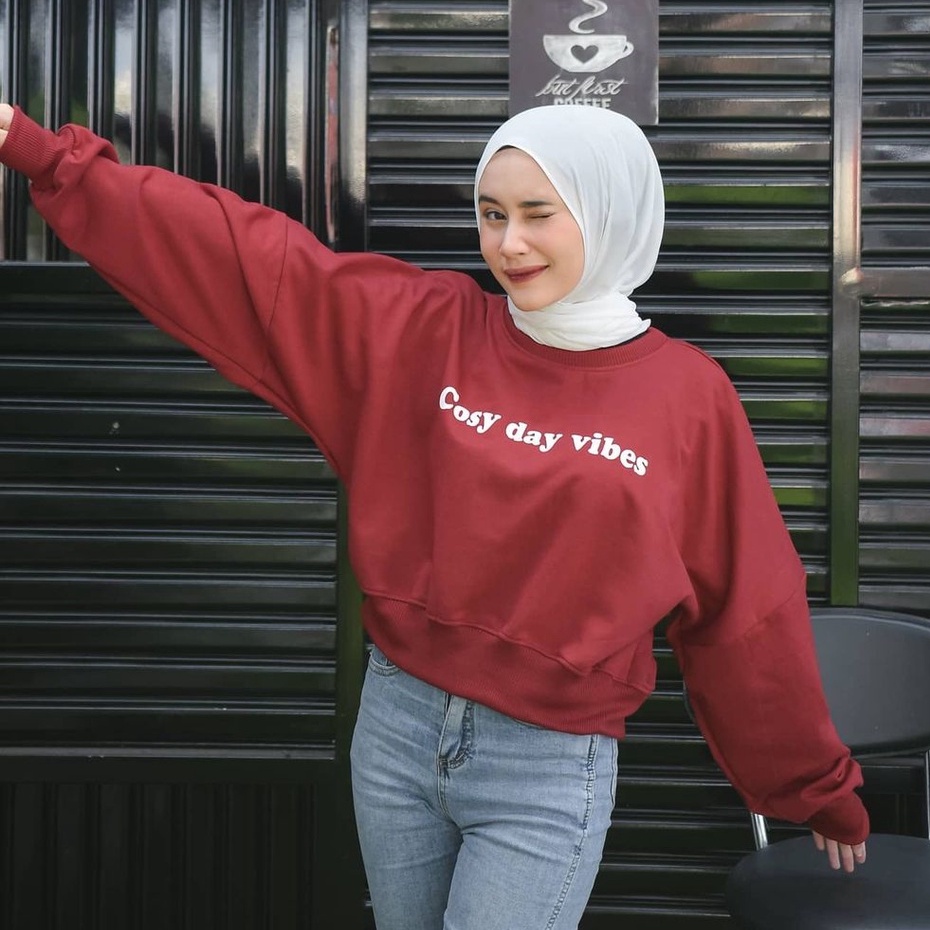 Cosy Day Vibes Sweater - Oversize Sweater Wanita