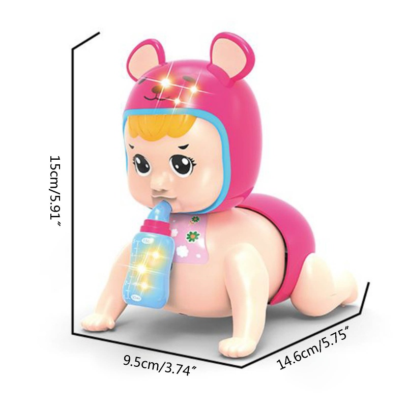 Mary Electric Crawling Baby 6-12 Bulan Mainan Edukasi Bayi Call Mom and Dad Music Light-emitting Crawling Dolls