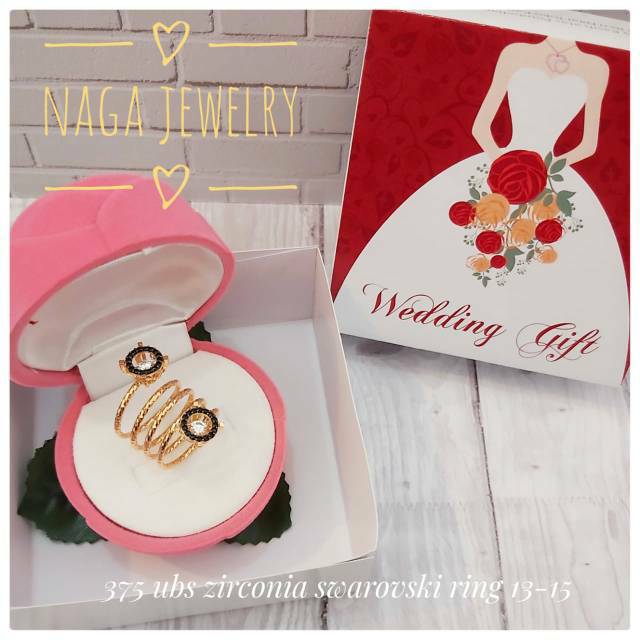 CINCIN SPIRALL ~UBS VARIASI MATA HITAM EMAS KADAR 375
