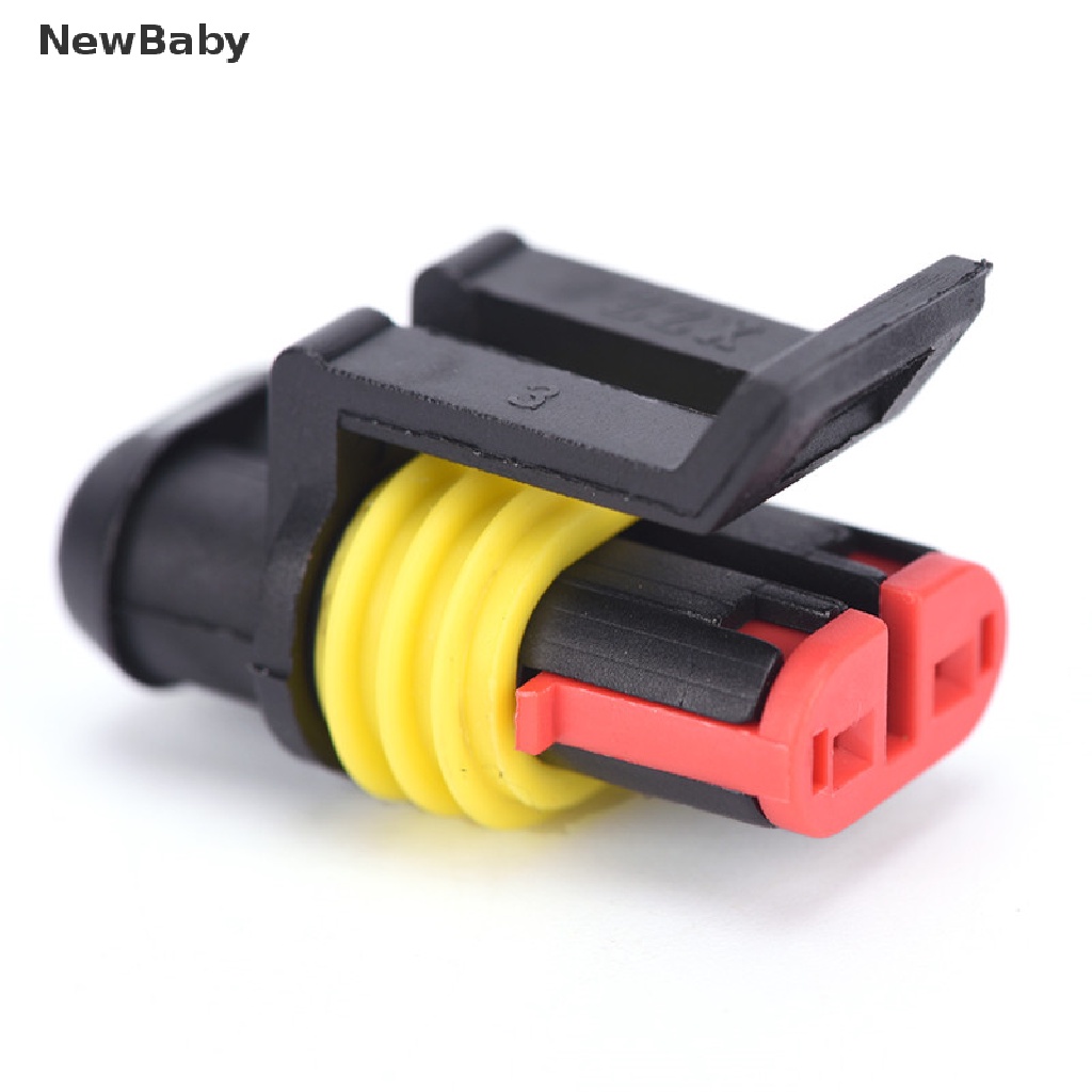 Newbaby 10pcs Konektor Kabel Listrik 2 Pin Anti Air Untuk Mobil