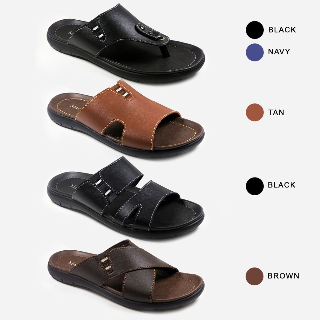 Mascotte LEGEND Sandal Pria 915.001-004 [ Hitam, Navy, Brown, Tan ] / Ramayana Jatinegara