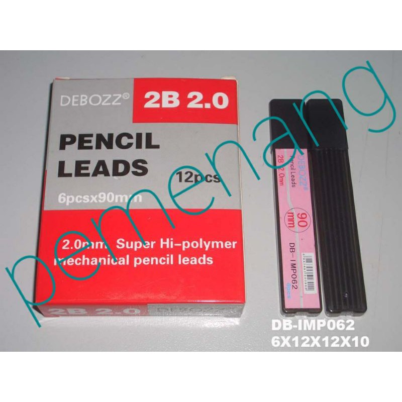 

isi pensil mekanik 2b pencil leads 2.0mm