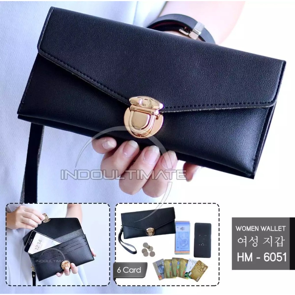 Dompet Wanita / Dompet Cewek / Cewe Kartu ATM Panjang Lipat Kulit Import Murah Lucu