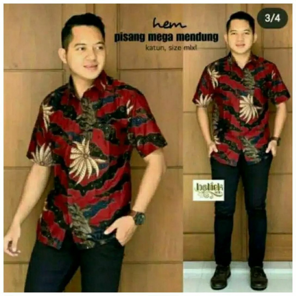 PROMO KEMEJA BATIK PRIA LENGAN PENDEK SIZE M L XL XXL BAJU BATIK KANTOR PRIA TERBARU KEMEJA KASUAL