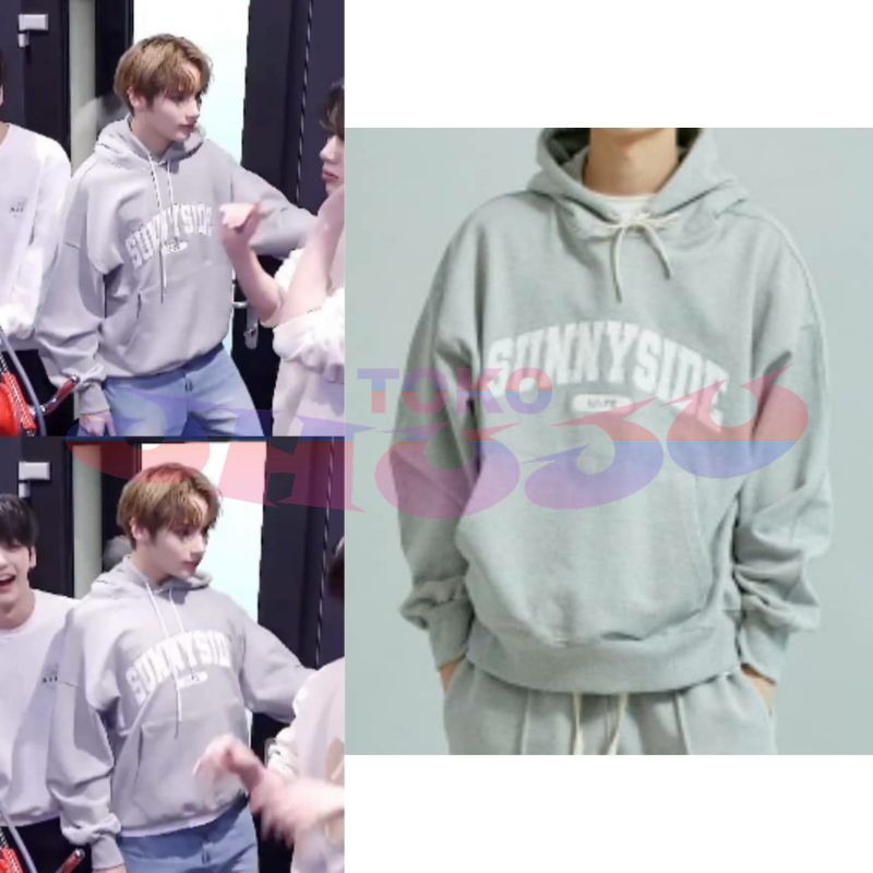 Jaket Hoodie Jumper TXT Hueningkai style Sunny side queens