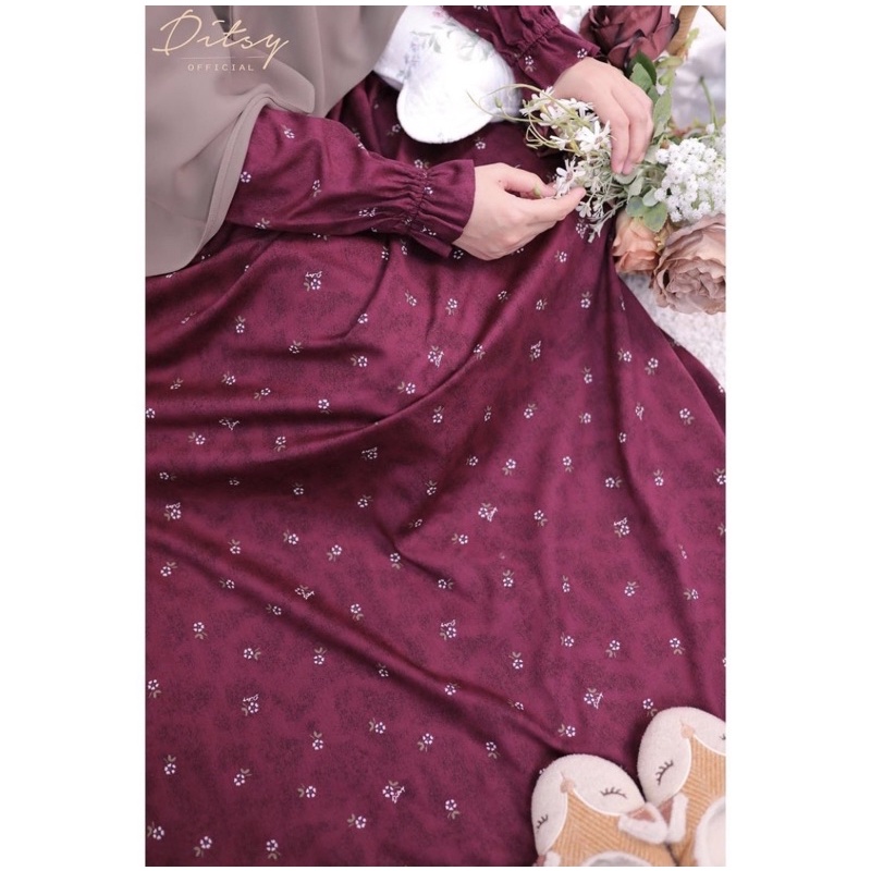 Ditsy April - Airil Wine Nightgown