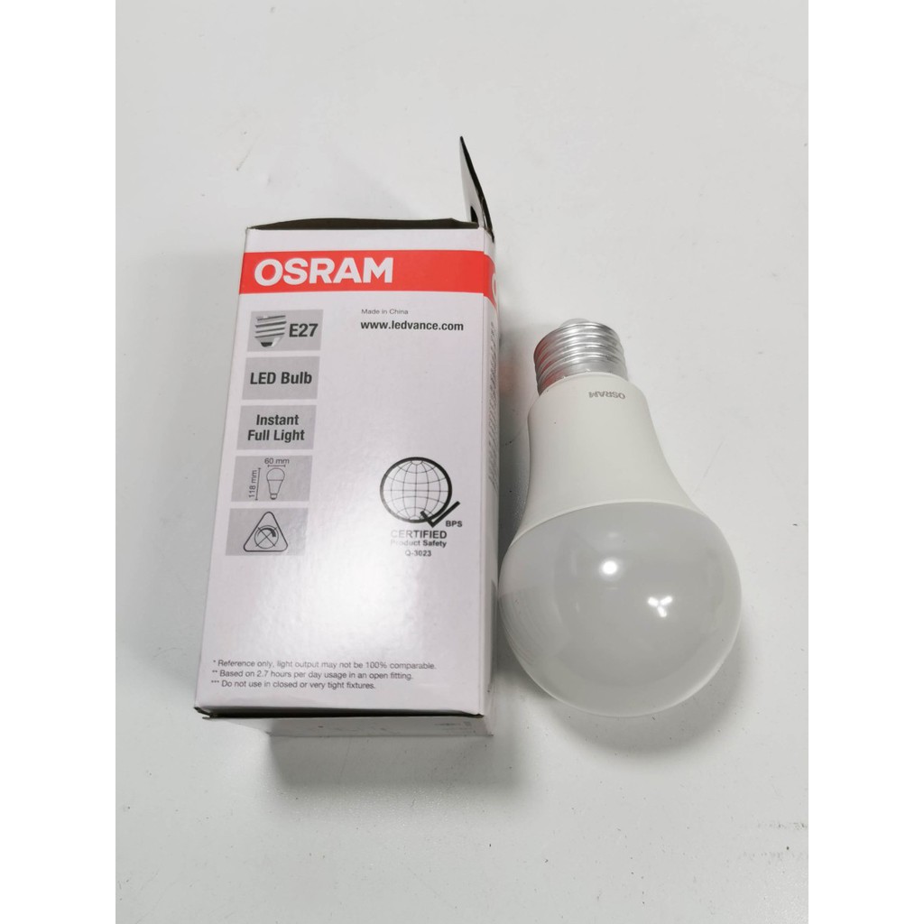 Cahaya PUTIH lampu led bulb 12watt OSRAM LECO CLA90 garansi 1 tahun