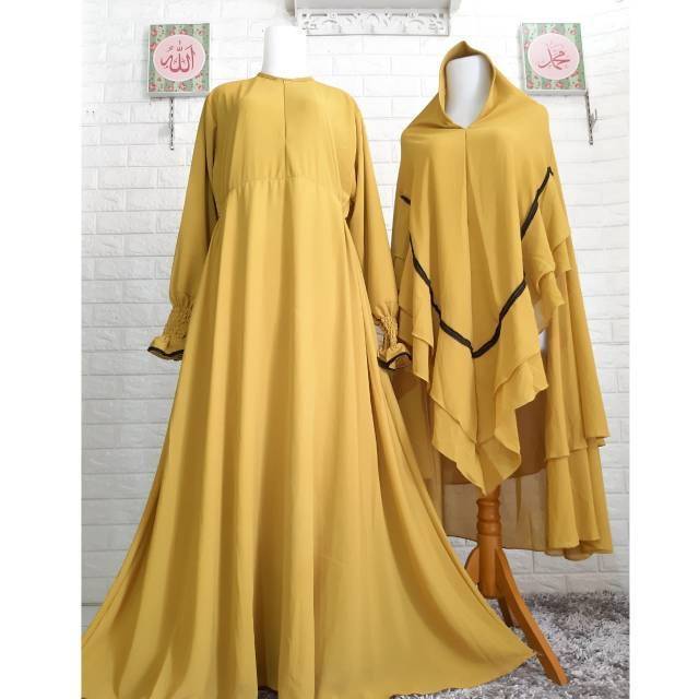 GAMIS SYARI YESSA LACE SET -TS (BRAND RV)