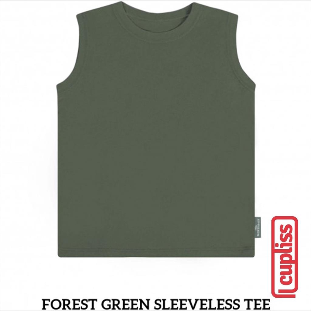 Little Palmerhaus Sleeveless Tee Forest Green Kaos Oblong Anak