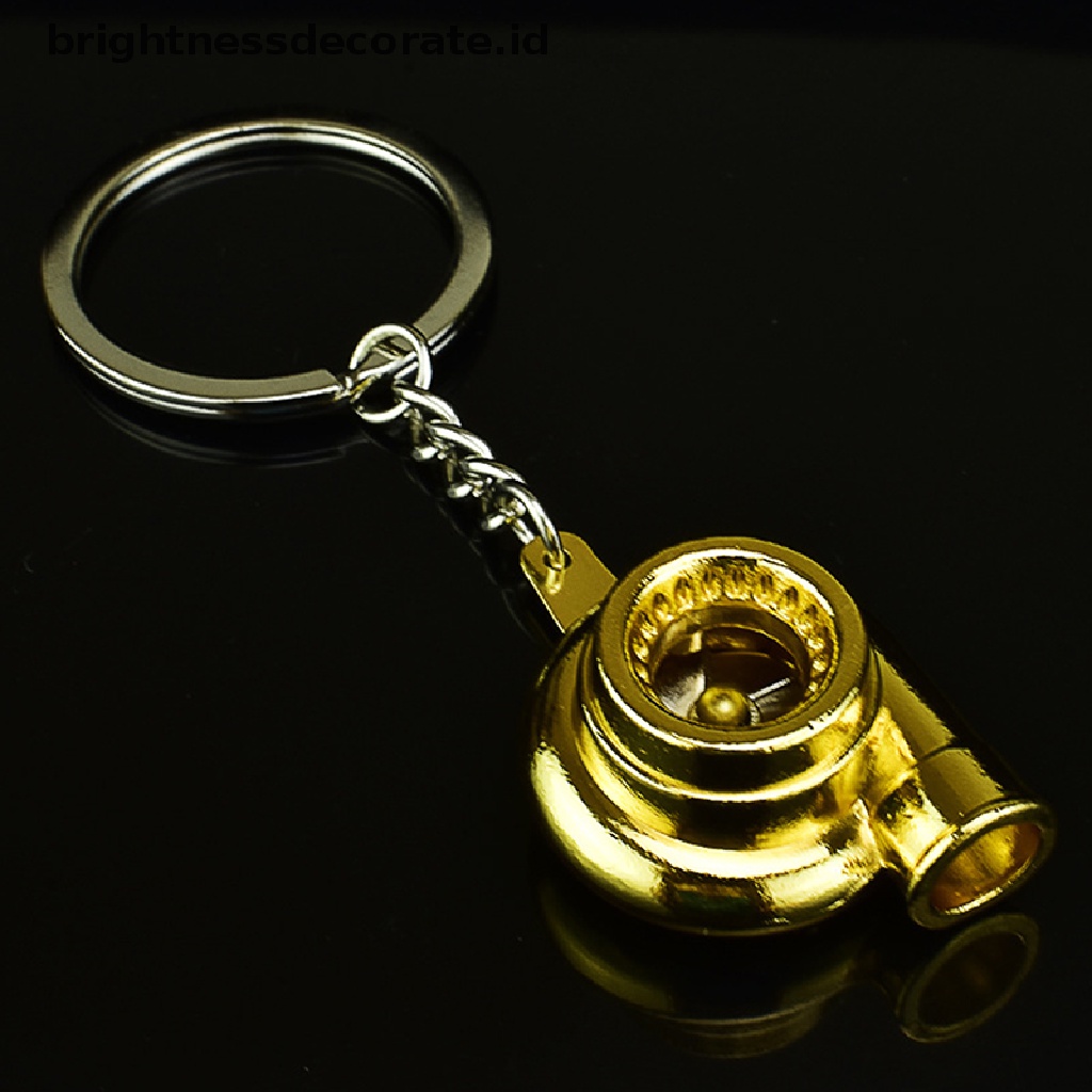 [birth] Mini Turbo Turbocharger Keychain Spinning Turbine Key Chain Ring Keyring [ID]